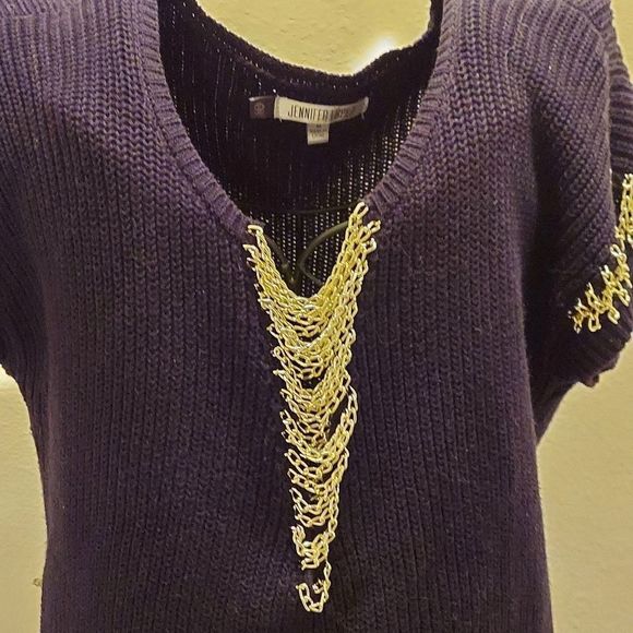 JLo Black SS Sweater Top - Picture 2 of 5